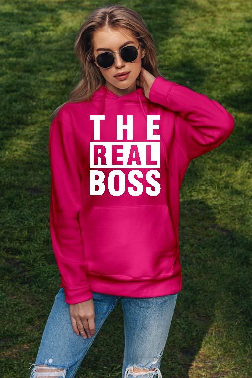 The Real Boss Páros - Párok Női Kapucnis Pulóver