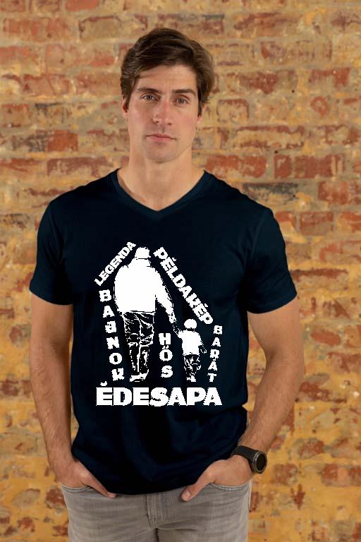 Édesapa Legenda - Apa Férfi V-nyakú Póló