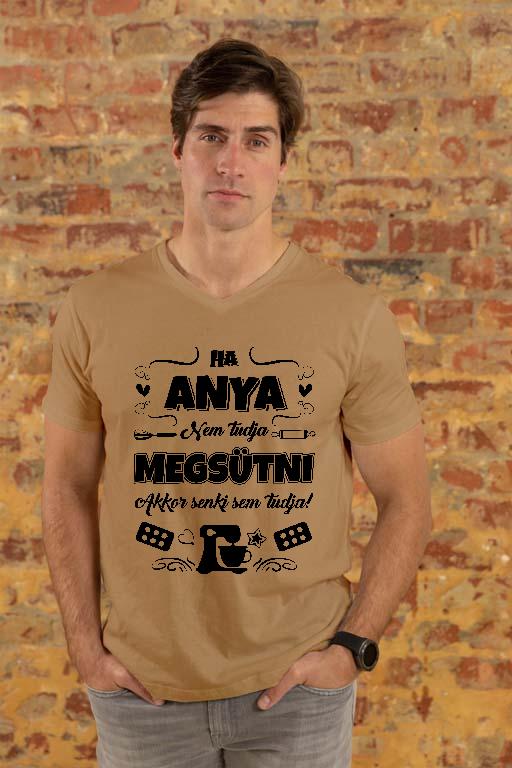 Ha Anya nem tudja megsütni - Anya Férfi V-nyakú Póló
