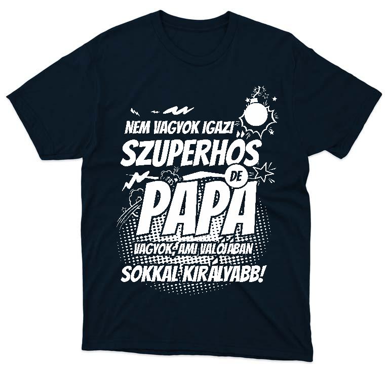 Szuperhős Papa - Papa Férfi Prémium Póló