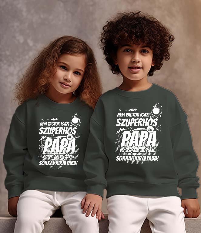 Szuperhős Papa - Papa Gyerek Pulóver
