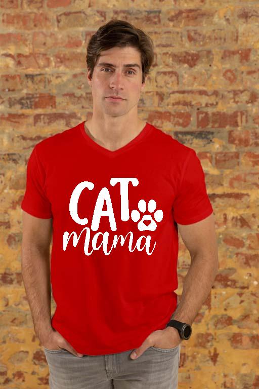 Cat mama Cicás - Cicás Férfi V-nyakú Póló