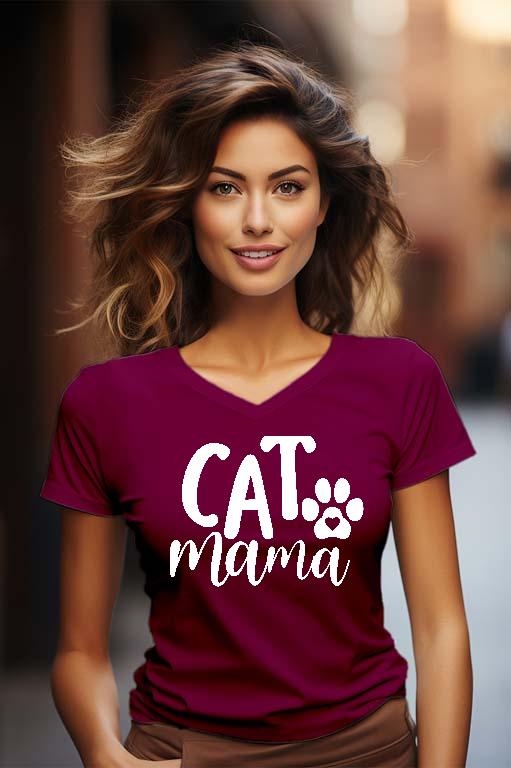 Cat mama Cicás - Cicás Női V-nyakú Póló