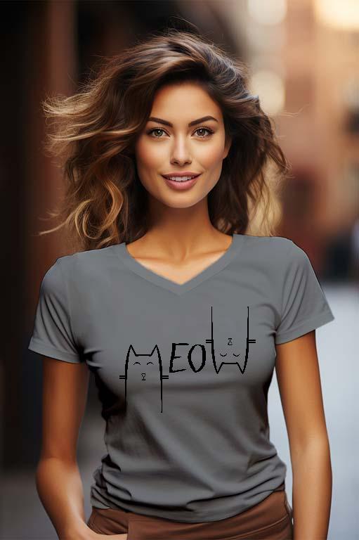 Cicás Meow - Cicás Női V-nyakú Póló