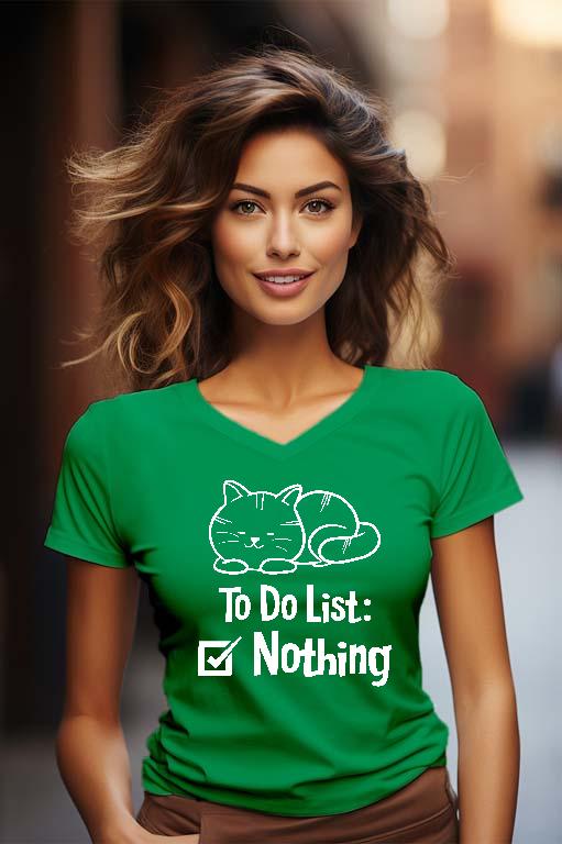 Cicás To do List - Cicás Női V-nyakú Póló
