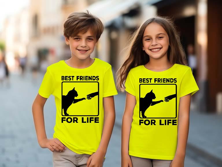 Cica - Best Friends - Cicás Gyerek Környakú Póló