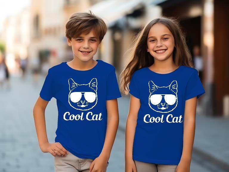 Cica Cool Cat - Cicás Gyerek Környakú Póló