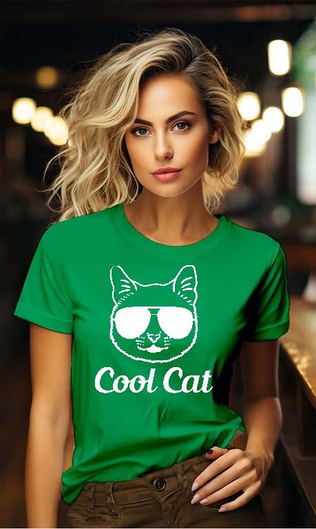 Cica Cool Cat - Cicás Női Környakú Póló