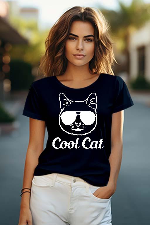 Cica Cool Cat - Cicás Női O-nyakú Póló