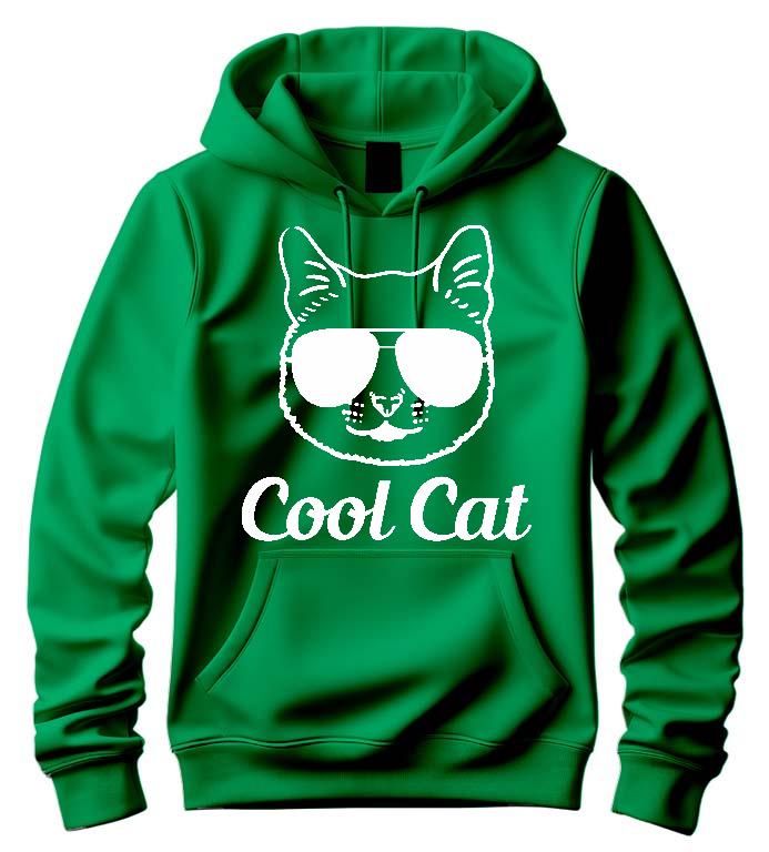 Cica Cool Cat - Cicás Férfi Kapucnis Pulóver