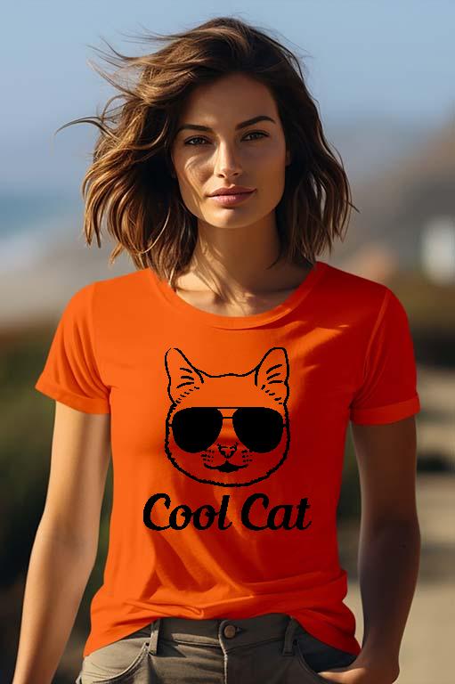 Cica Cool Cat - Cicás Női Prémium Póló