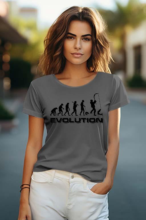 Horgász Evolution  - Horgász Női O-nyakú Póló