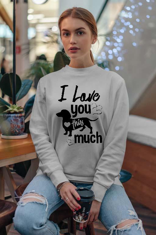 I love Tacskó Kutyás - Tacskó Női Pulóver