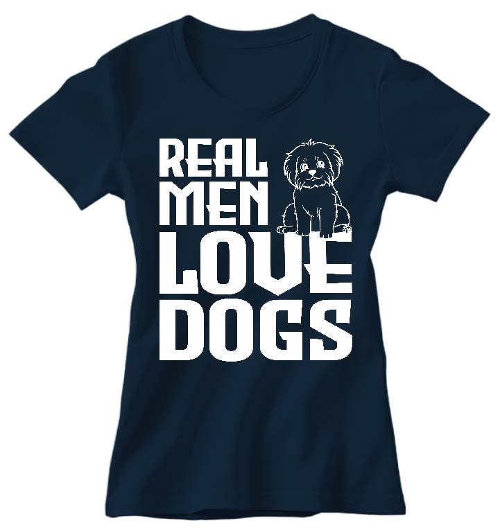 Real Men Love Dogs Kutyás - Kutyás Női Prémium Póló