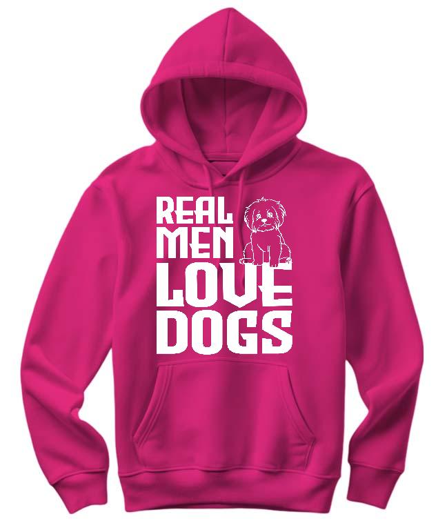 Real Men Love Dogs Kutyás - Kutyás Női Kapucnis Pulóver