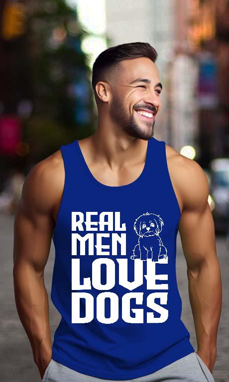 Real Men Love Dogs Kutyás - Kutyás Férfi Ujjatlan