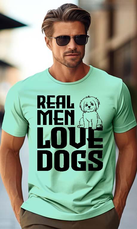 Real Men Love Dogs Kutyás - Kutyás Férfi Prémium Póló