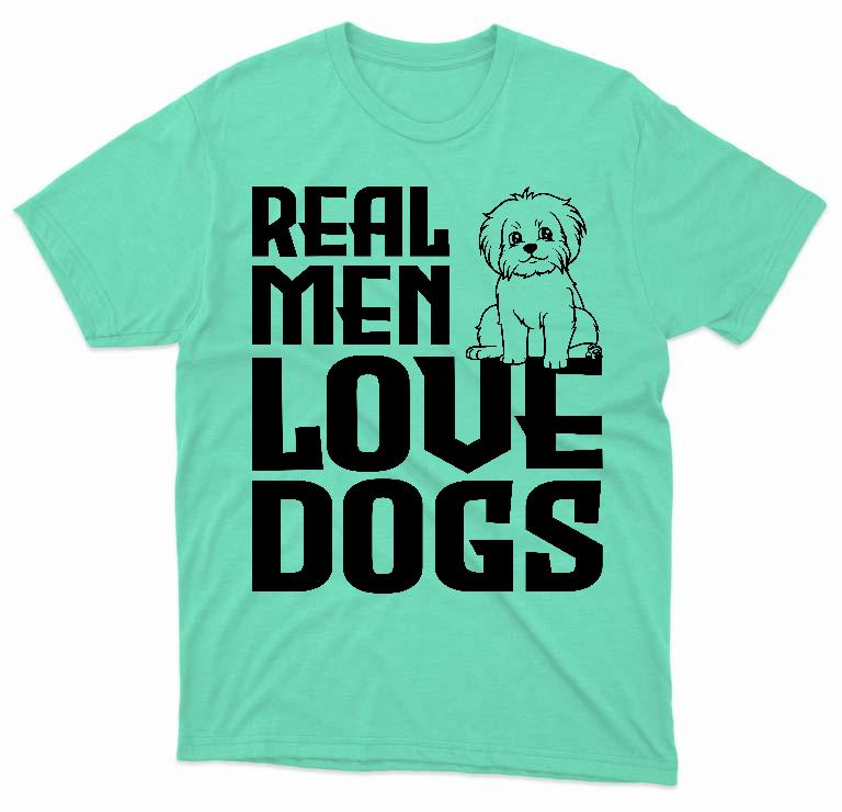 Real Men Love Dogs Kutyás - Kutyás Férfi Prémium Póló