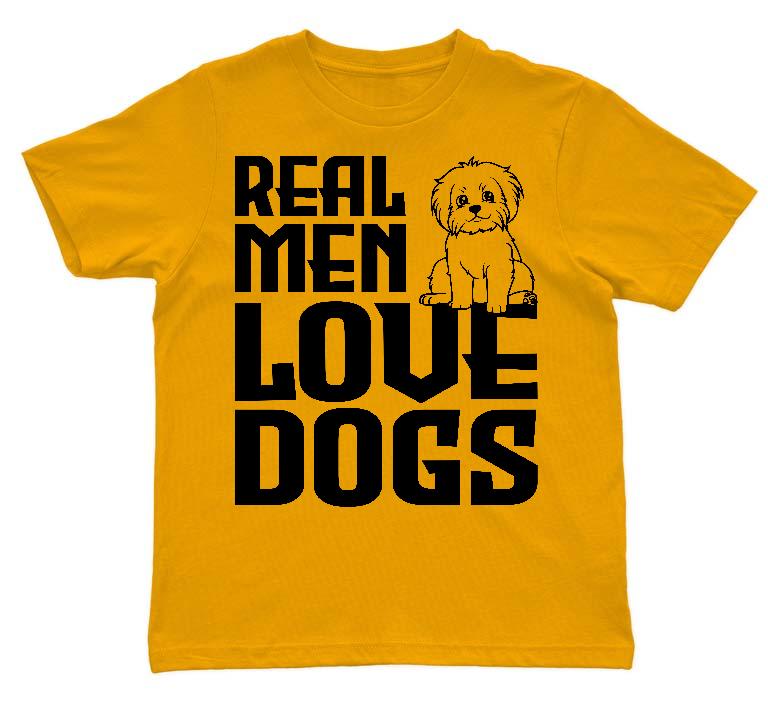 Real Men Love Dogs Kutyás - Kutyás Gyerek Környakú Póló