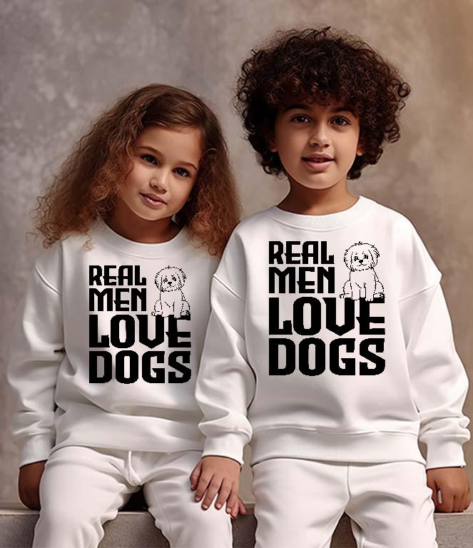 Real Men Love Dogs Kutyás - Kutyás Gyerek Pulóver