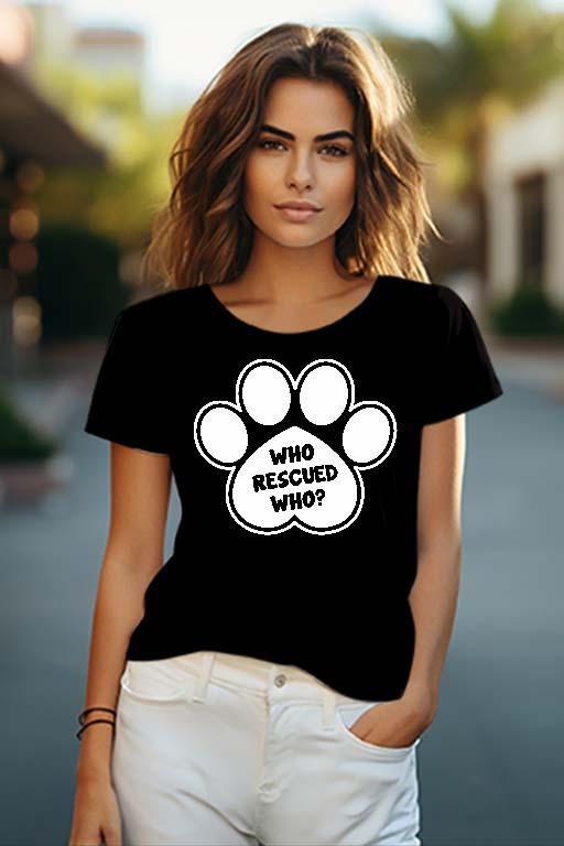 Who Rescued Who Kutya tappancs - Vizsla Női O-nyakú Póló
