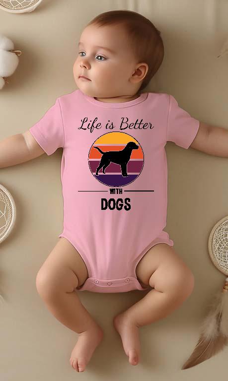 Life is Better with Dogs Kutyás - Vizsla Gyerek Body