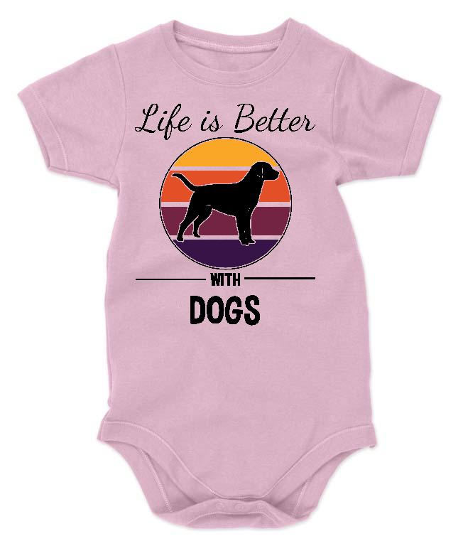 Life is Better with Dogs Kutyás - Vizsla Gyerek Body