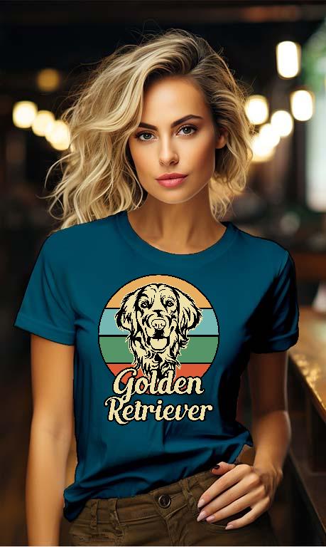 Golden Retriever  - Golden Retriever Női Környakú Póló