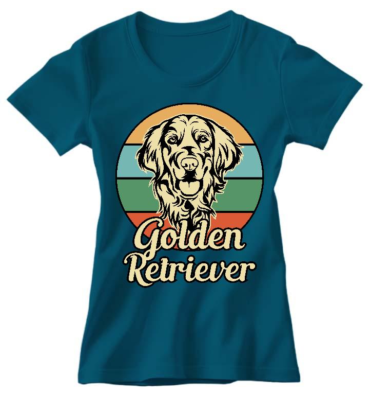 Golden Retriever  - Golden Retriever Női Környakú Póló