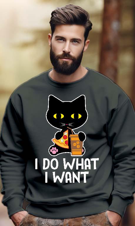 I Do What I Want Cica  - Cicás Férfi Pulóver