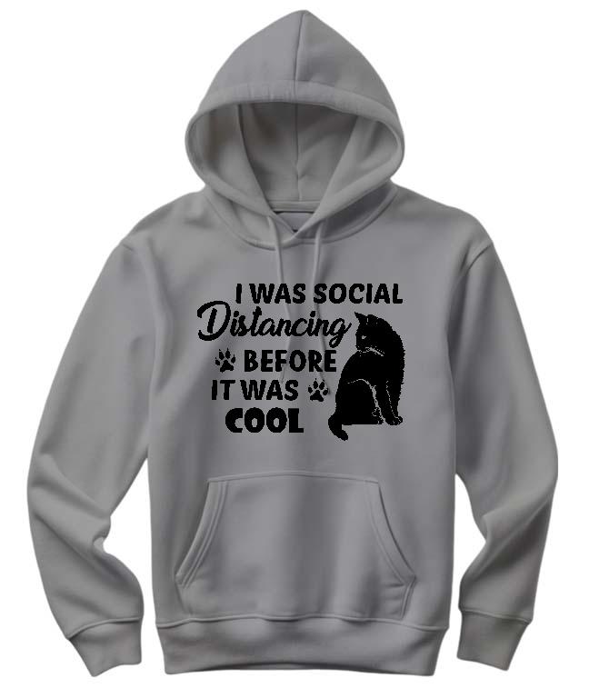 I Was Social Distancing Cicás  - Cicás Női Kapucnis Pulóver