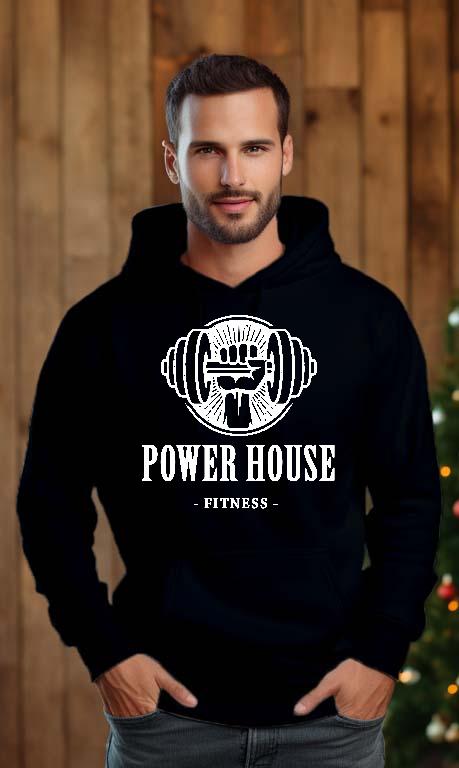 Power House Fitness - Konditerem, Gym, Fitness Férfi Kapucnis Pulóver