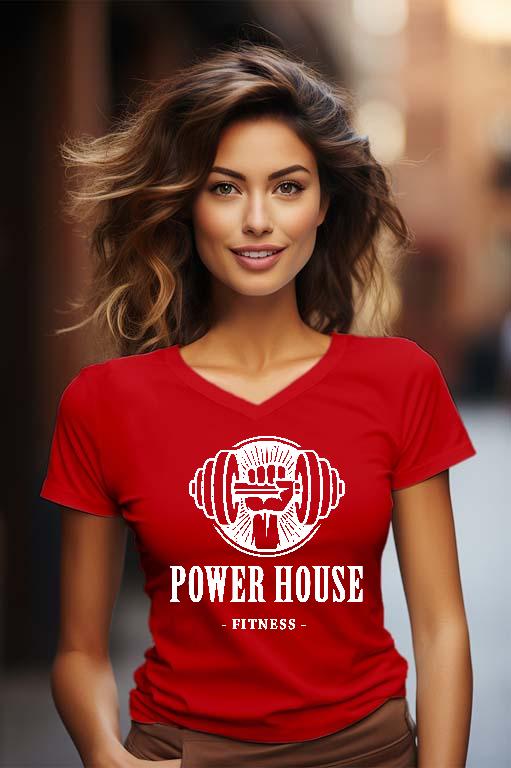 Power House Fitness - Konditerem, Gym, Fitness Női V-nyakú Póló