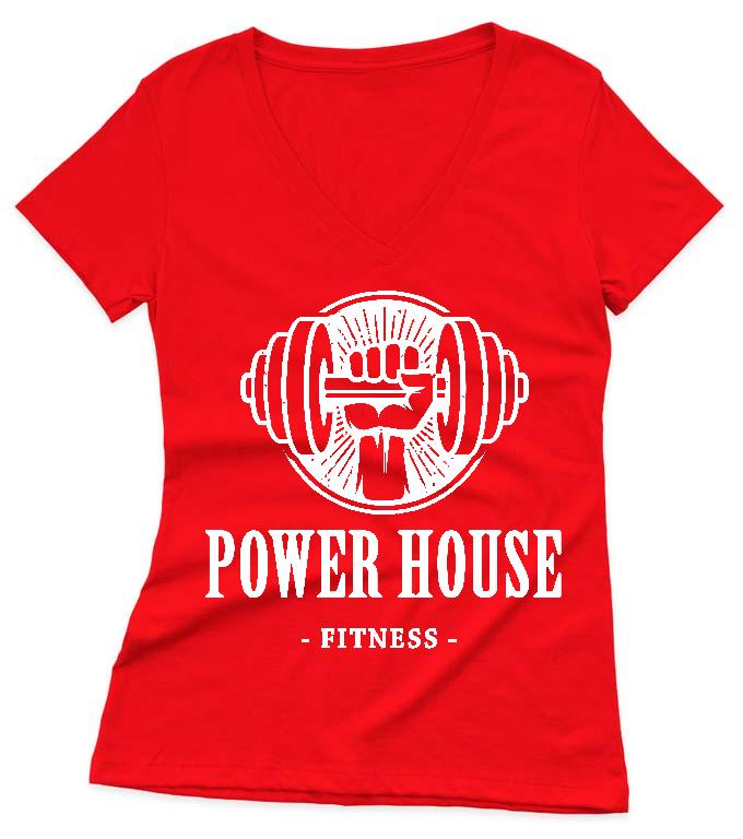 Power House Fitness - Konditerem, Gym, Fitness Női V-nyakú Póló