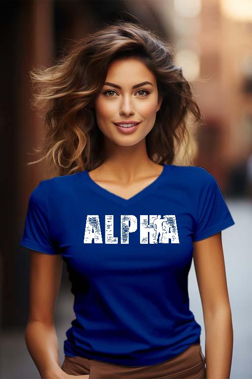 Alpha Fitness - Konditerem, Gym, Fitness Női V-nyakú Póló