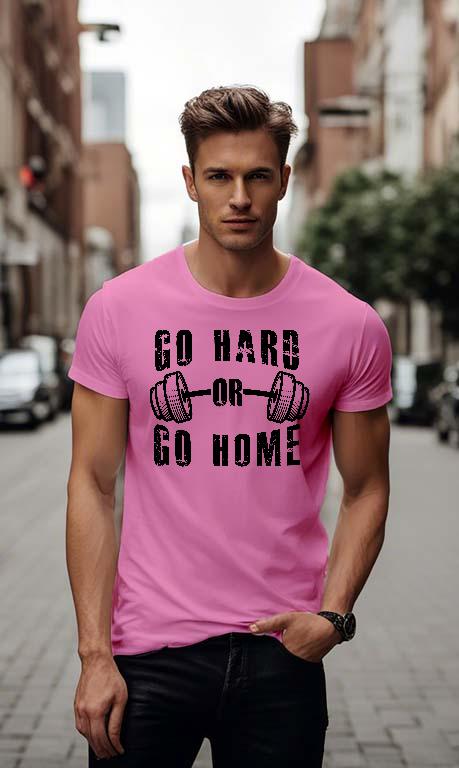 Go Hard or Go Home Fitness - Konditerem, Gym, Fitness Férfi Környakú Póló