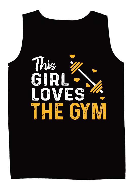 This Girl Loves The GYM Fitness - Konditerem, Gym, Fitness Férfi Ujjatlan