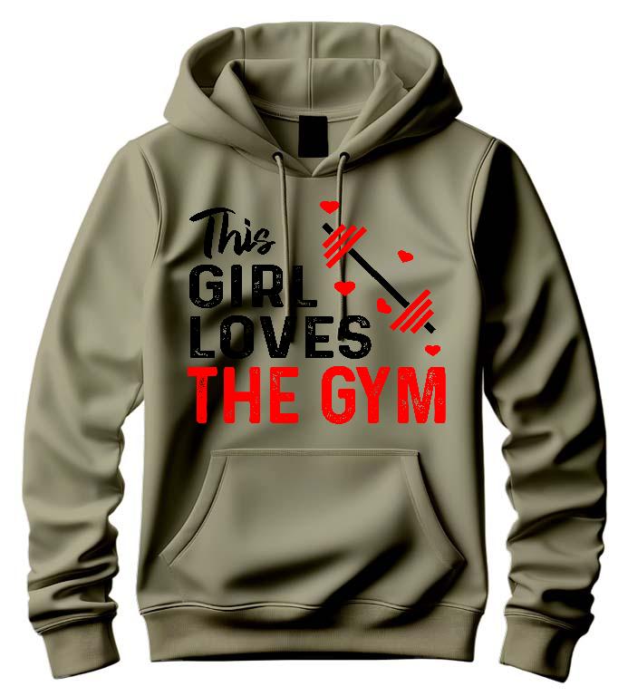 This Girl Loves The GYM Fitness - Konditerem, Gym, Fitness Férfi Kapucnis Pulóver