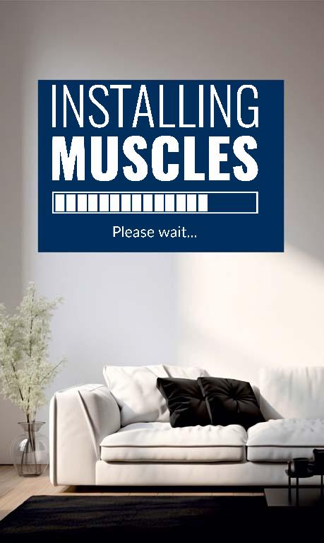 Installing Muscles Fitness - Konditerem, Gym, Fitness Poszter