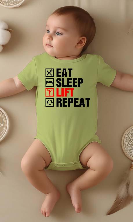 Eat Sleep Lift Repeat Fitness - Konditerem, Gym, Fitness Gyerek Body