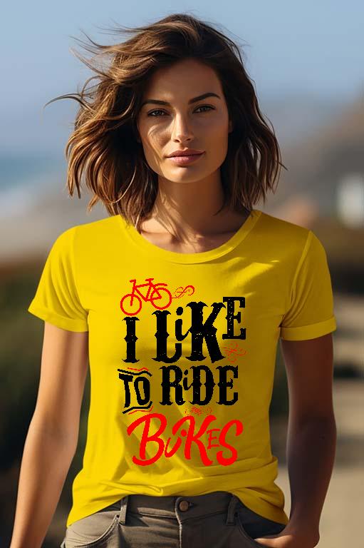 I Like to Ride Bikes Biciklis - Biciklis Női Prémium Póló