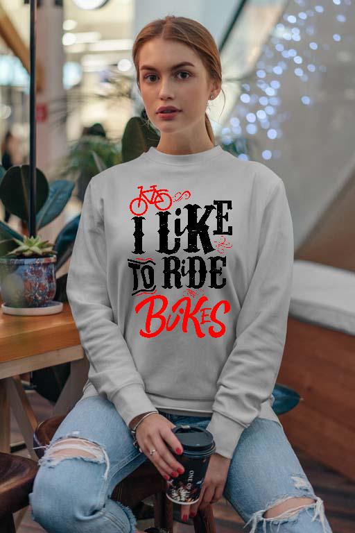 I Like to Ride Bikes Biciklis - Biciklis Női Pulóver