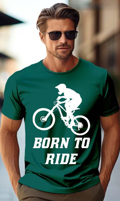 Born to Ride Biciklis - Biciklis Férfi Prémium Póló