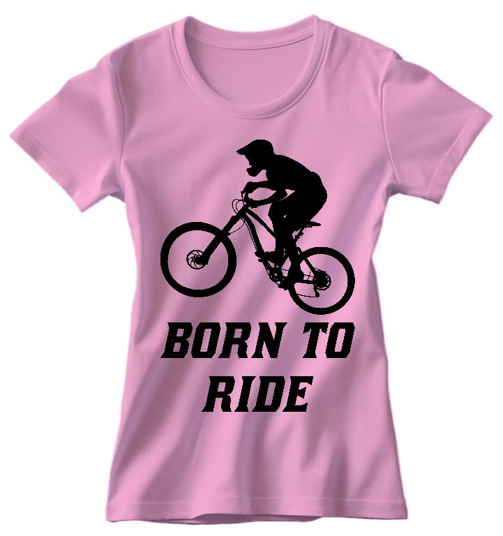 Born to Ride Biciklis - Biciklis Női Környakú Póló