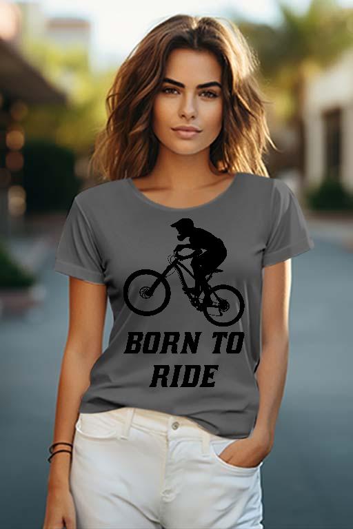 Born to Ride Biciklis - Biciklis Női O-nyakú Póló