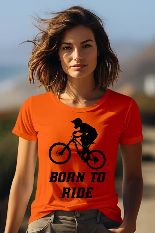 Born to Ride Biciklis - Biciklis Női Prémium Póló