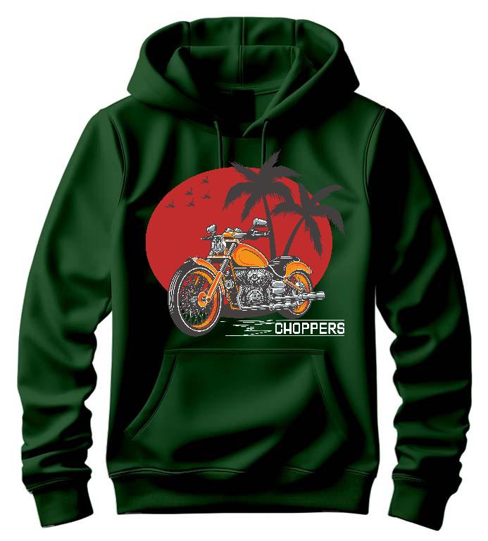 Choppers Motoros - Motoros Férfi Kapucnis Pulóver