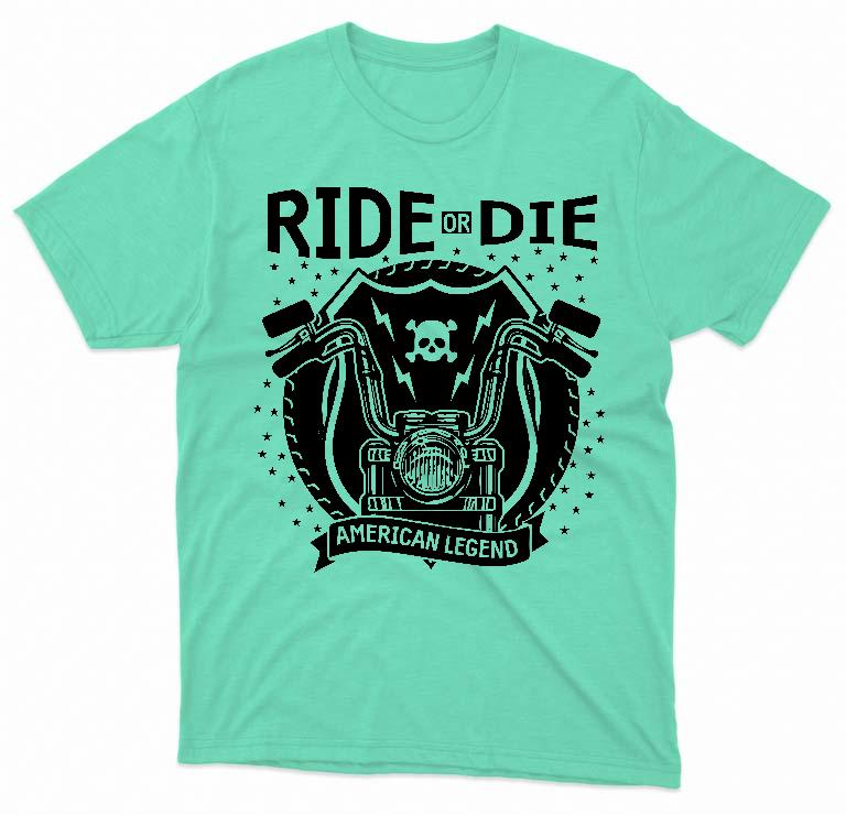 Ride or Die American Legend Motoros - Motoros Férfi Prémium Póló