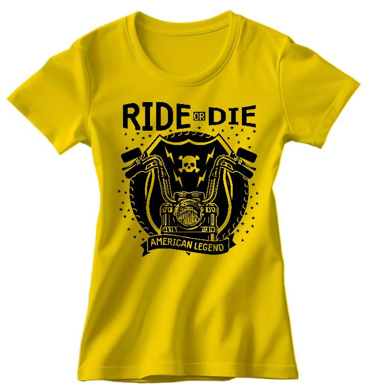 Ride or Die American Legend Motoros - Motoros Női Prémium Póló