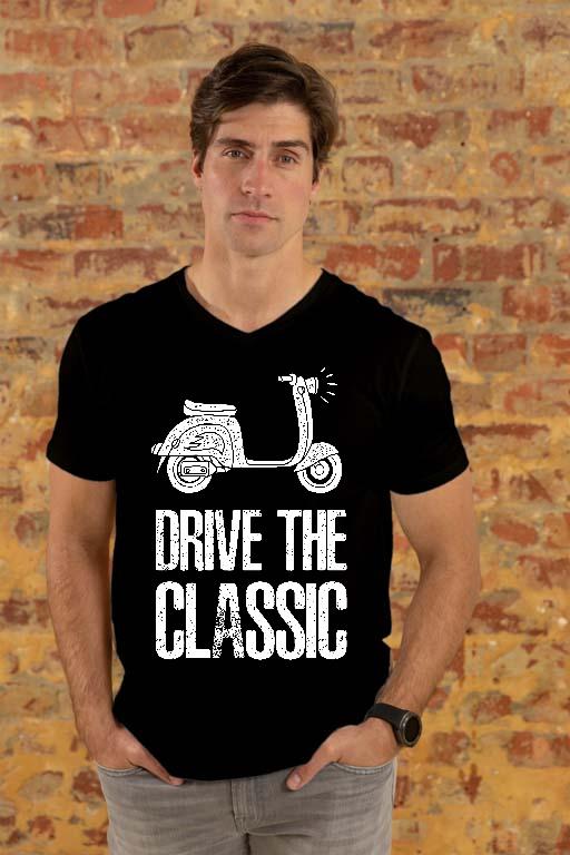 Drive The Classic Motoros - Motoros Férfi V-nyakú Póló